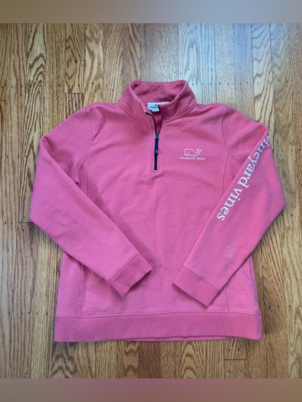 Vineyard Vines Pink Quarter-Zip Top size lM